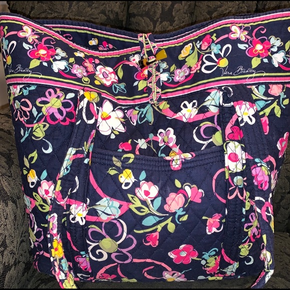 Vera Bradley Handbags - Vera Bradley “Vera” Tote in the Ribbons Pattern